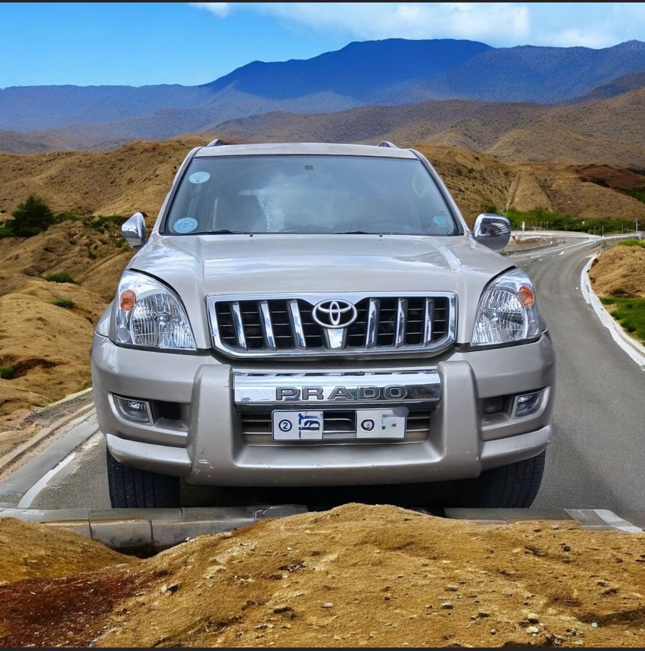 2004 Toyota Land Cruiser Prado J120 in a rugged outdoor setting