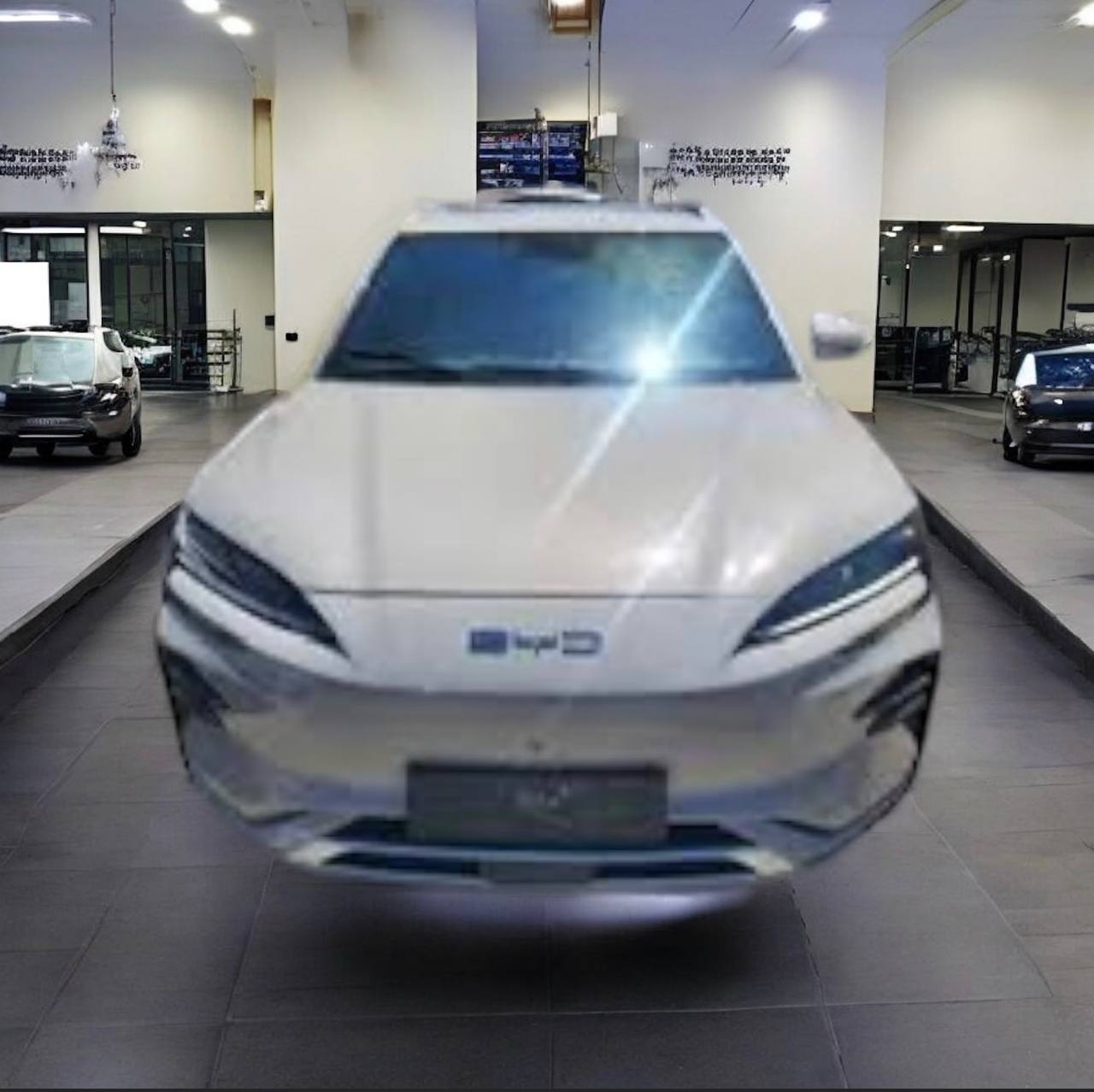 2026 BYD Song Plus Smart SUV in Smoky White parked in Addis Ababa