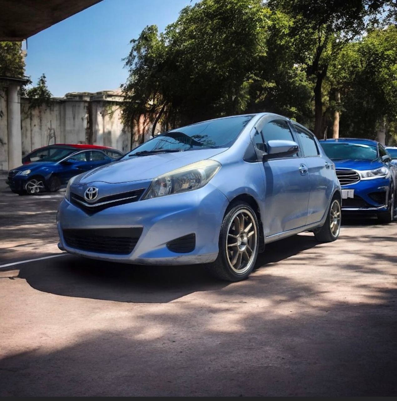 2012 Toyota Vitz (XP130) Hatchback exterior in pristine condition for sale in Addis Ababa.