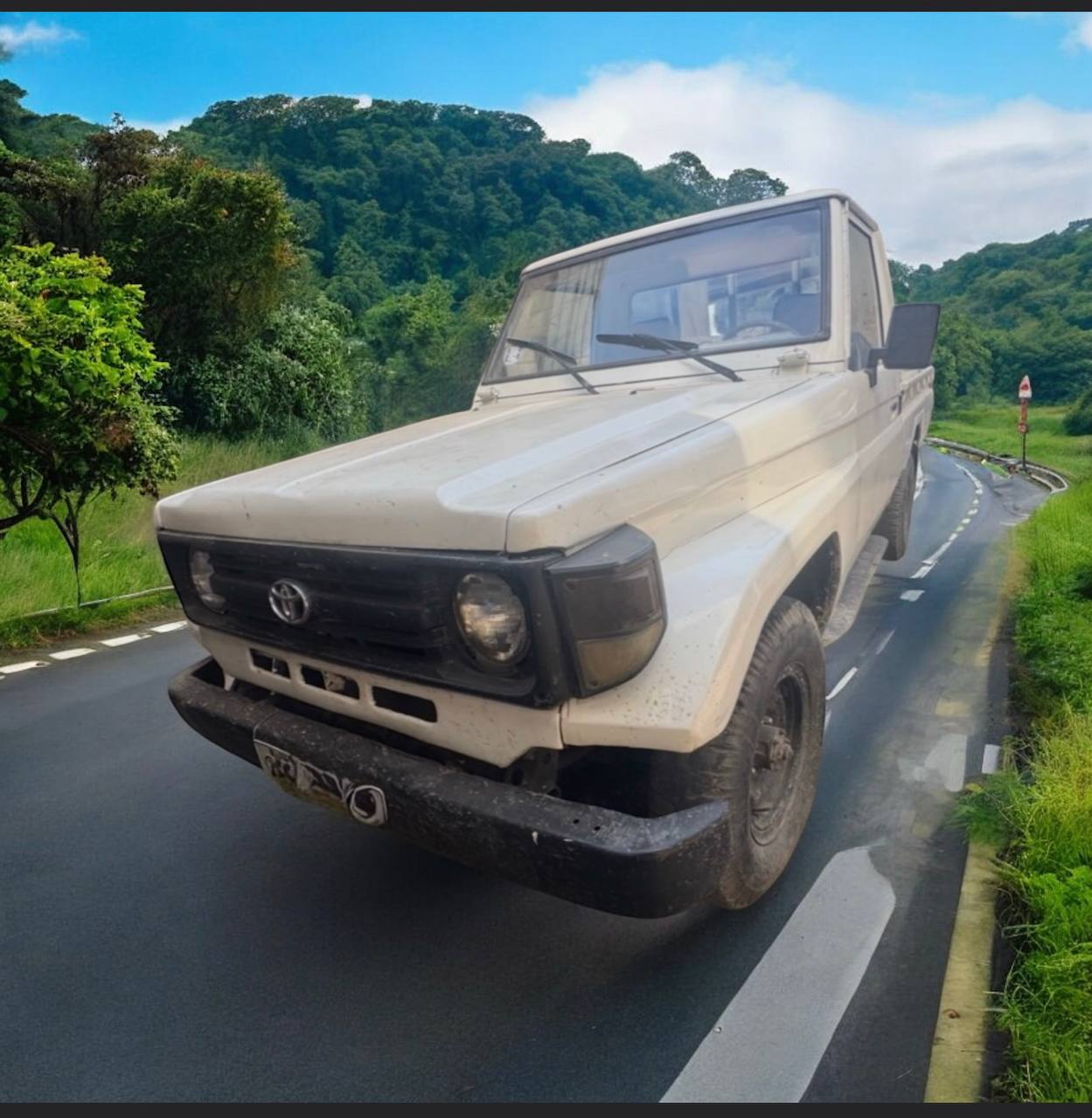 1994 Toyota Land Cruiser (J79) single pickup for sale in excellent condition, showcasing its rugged design and restored engine.