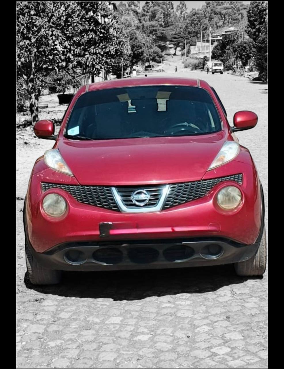 Silver Nissan Juke for sale in Ethiopia 2012 factory standard condition front view