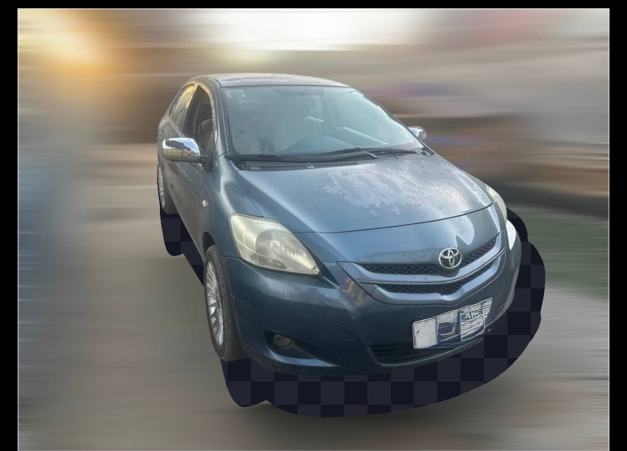 A silver 2007 Toyota Belta showing the competitive Toyota Belta price Ethiopia market value