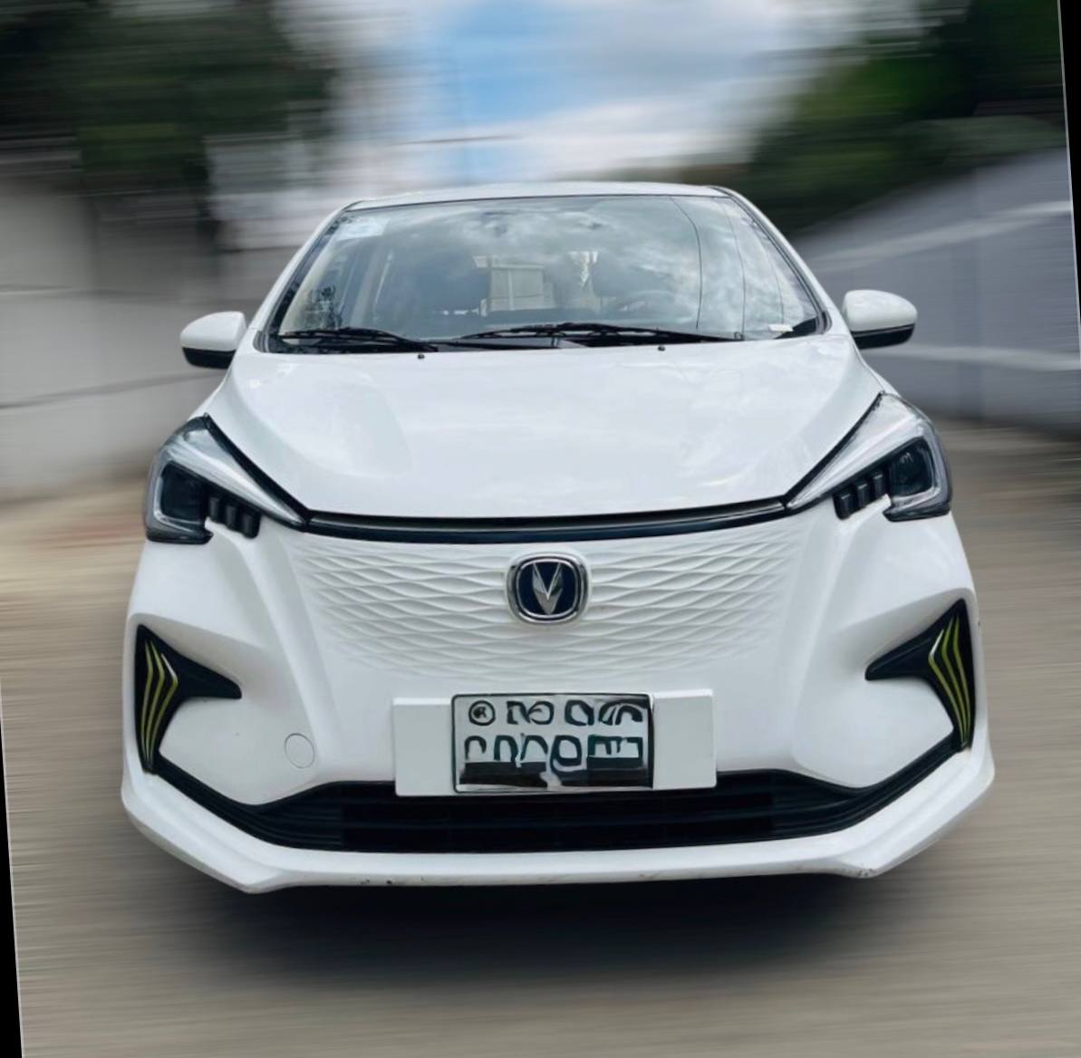 Front view of the 2024 Changan Benben E-Star electric car in Addis Ababa