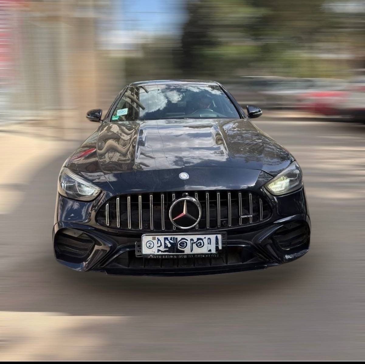 Obsidian Black 2018 Mercedes-AMG C 63 S E PERFORMANCE W206 front view in Addis Ababa.