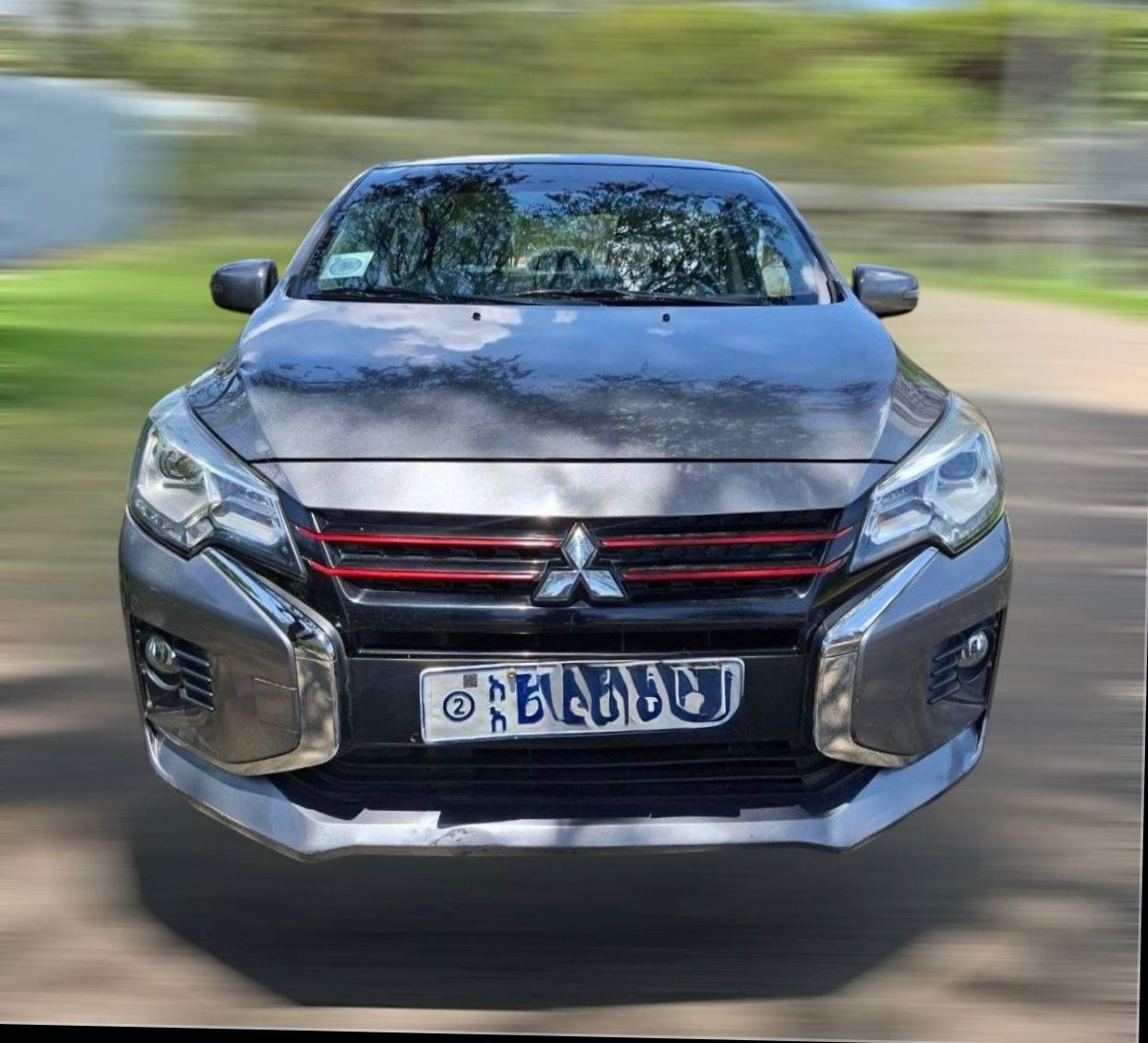 Silver 2022 Mitsubishi Attrage G4 sedan for sale at Megebeya Ethiopia.