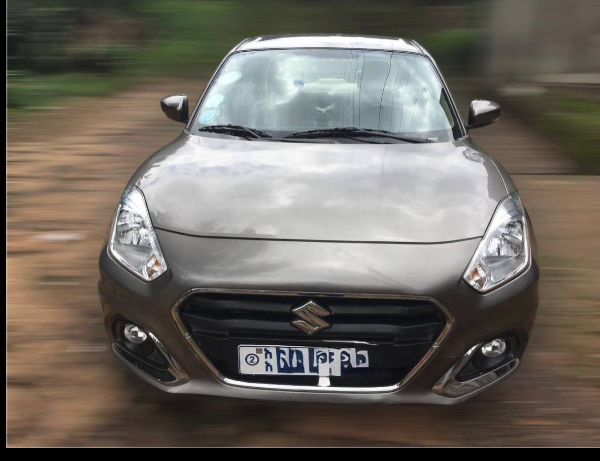 2021 Suzuki Dzire available as a bank loan car Ethiopia with original paint.