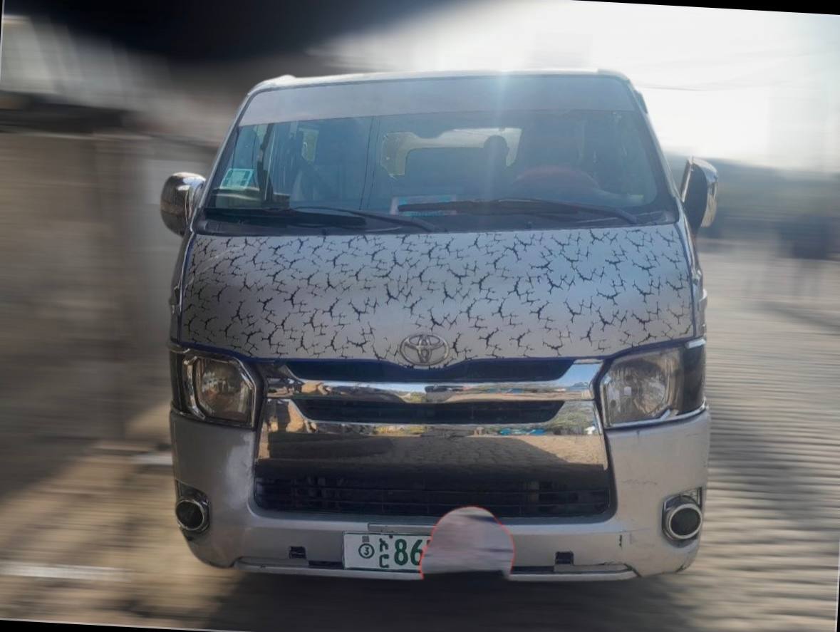 Front angle of a white 2006 Toyota HiAce H200 for sale in Addis Ababa Ethiopia