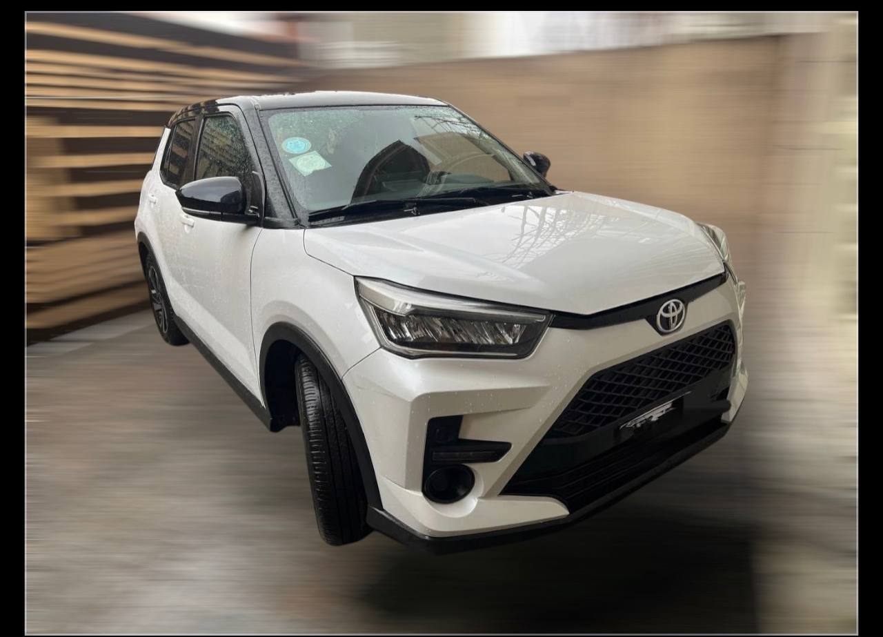 White Pearl 2022 Toyota Raize SUV subcompact crossover with black roof via Megebeya Addis Ababa